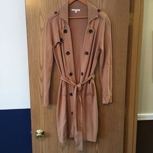 Camel CAbi trench sweater